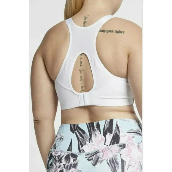 Nike Rival Plus Size Sports Bra cut out 32F Ultimate High Support White women's - Picture 2 of 9